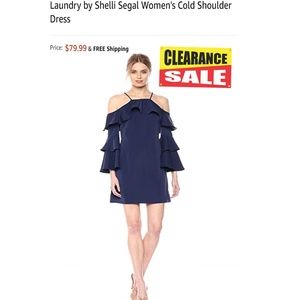 Laundry By Shelli Segal Cold Shoulder Dress
